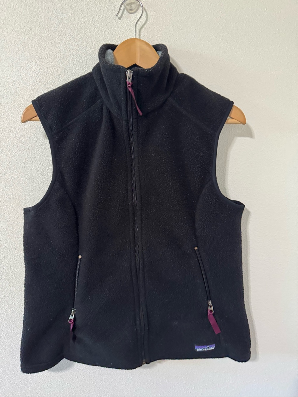 Vintage Patagonia Synchilla Fleece Zipper Vest Black Y2K USA Made-Large
